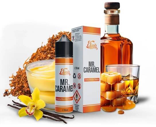 Příchuť Infamous Elixir S&V: Mr. Caramel (Sladký tabák s karamelem a bourbonem)