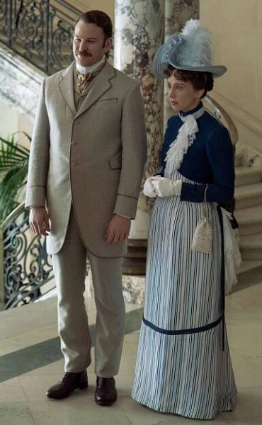 Ben Lamb and Taissa Farmiga in The Gilded Age