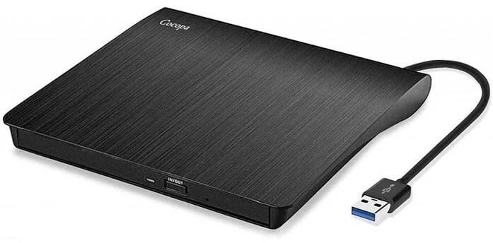 Externí CD/DVD přehrávač a vypalovačka USB 3.0 Černá - Počítače a hry