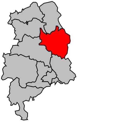 Kanton na mapě arrondissementu Figeac