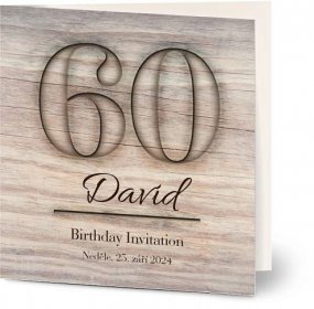 - Vlastní pozvánky na oslavu 60. narozenin