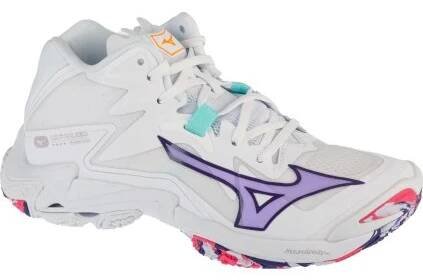 Bílo-fialové dámské sportovní tenisky Mizuno Wave Lightning Z8 Mid (Velikost 37)