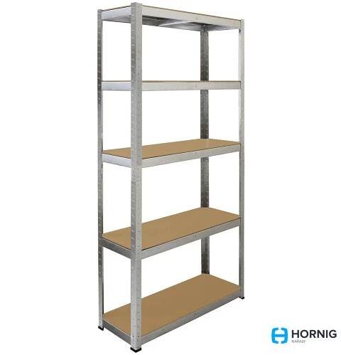 FIELDMANN FDR 1800 regál kovový 5 polic MDF desky, 180*90*40cm, zatížení police max.175kg