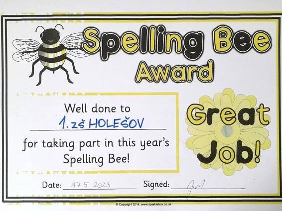 Spelling Bee - 1. Základní škola Holešov