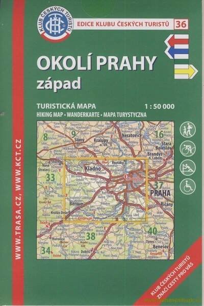 Mapa KČT 1:50 000 36 Okolí Prahy-západ 7.v.2017