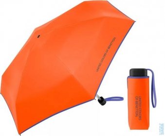 Skládací deštník Ultra Mini flat red orange 56478 oranžový, Benetton