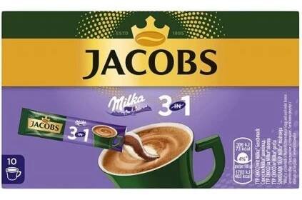 Jacobs instantní káva 3v1 s příchutí Milka 10x18g, 180g