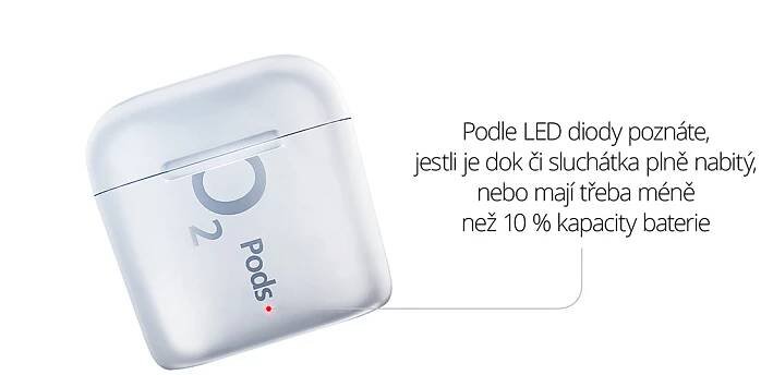Bezdrátová sluchátka O2 pods černé
