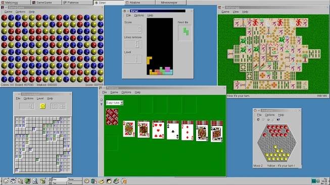 KDE1 v Chimera Linuxu - hry