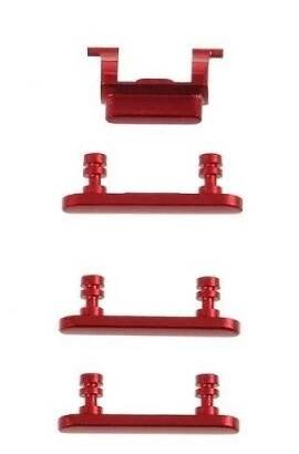 Náhradní postranní tlačítka pro Apple iPhone 7 (Hlasitost + Zapnutí / vypnutí + Ztlumení) - červená (RED) - Appleking.cz