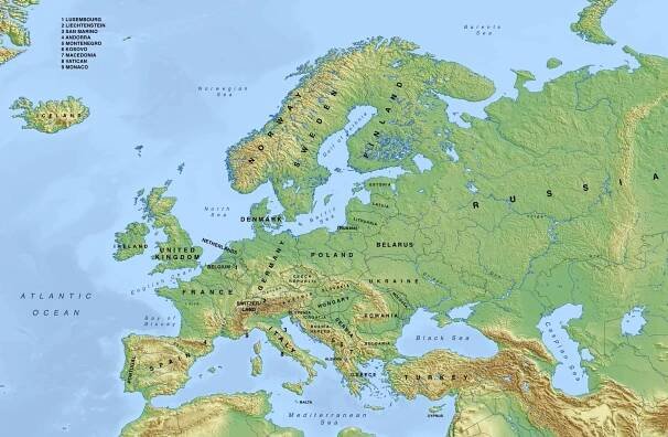 Mapa světa Státy online 2025: Atlas států Zeměpisná