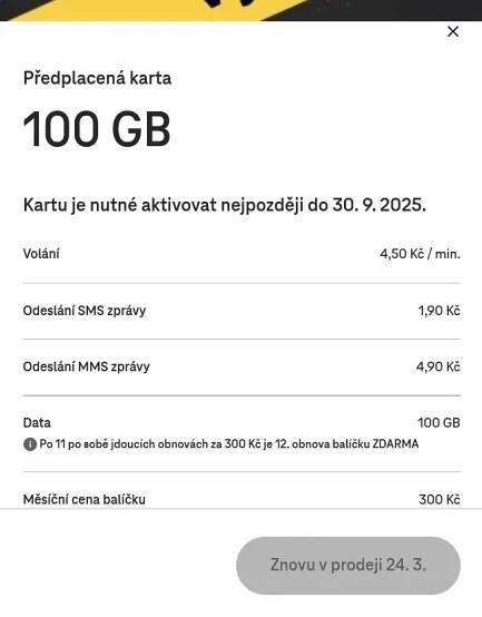 T-Mobile datová SIM