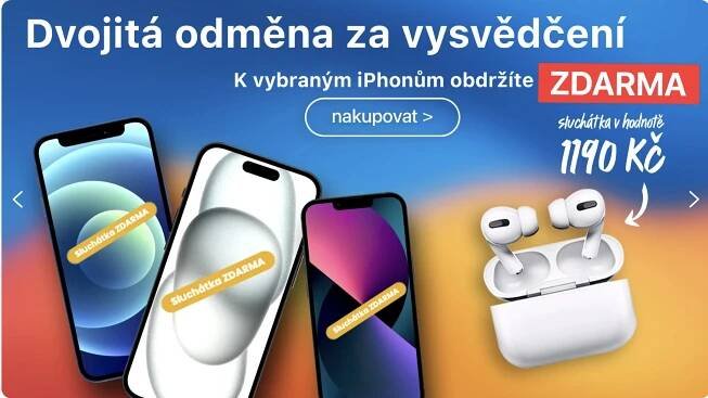 Dvojitá odměna za vysvědčení: Vybrané iPhony nyní se sluchátky EGA ET02 zdarma