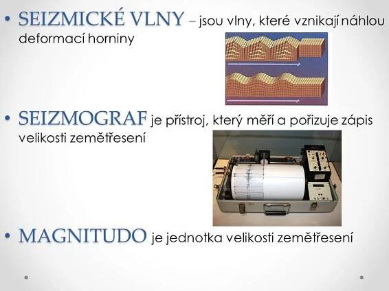 Zemětřesení – Materiály pro žáky ZŠ
