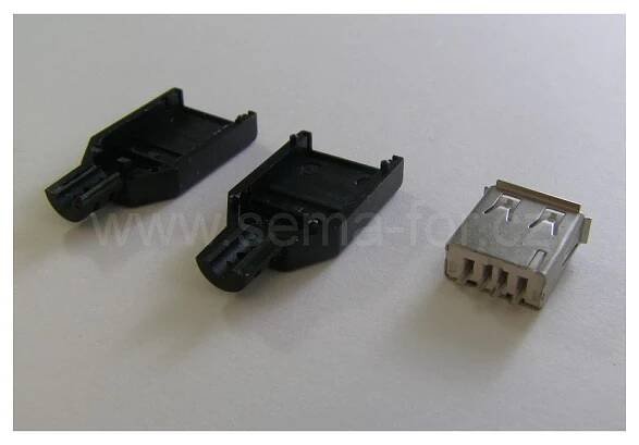 konektor USB A female na kabel