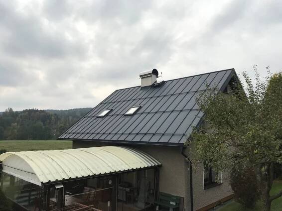 Výměna krytiny střechy, výměna střešních oknen Velux, Havlovice