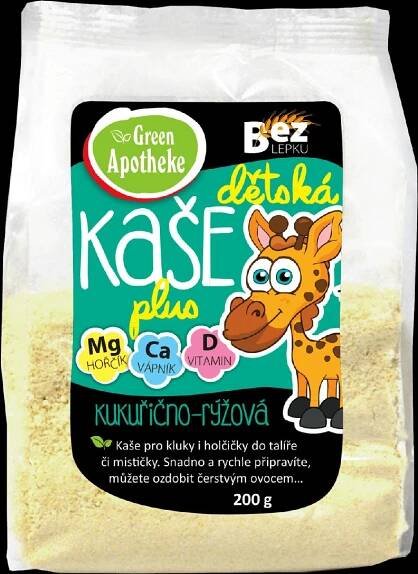 BIO Kukuřično-rýžová dětská kaše ŽIRAFA instantní