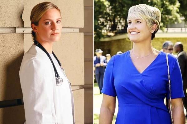 Sherry Stringfield as Doctor Susan Lewis in ER; Sherry Stringfield as Karen Garrett in CRIMINAL MINDS: BEYOND BORDERS