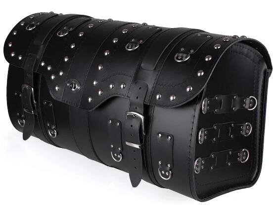 Kožený moto kufr na motorku Chopper RSA-16B se zámkem
