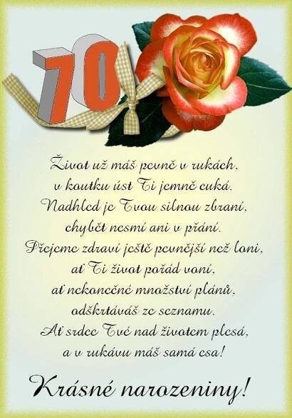 a birthday card with an orange rose and the number ten on it's side
