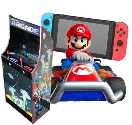 mario kart, nintendo switch and arcade gaming party for kids in edinburgh by jojos parties
