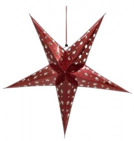 Vánoční dekorace | Vánoční lampion hvězda, červená 75cm | Vánoční dekorace a osvětlení 2023 - VANOCNI-SHOP.EU