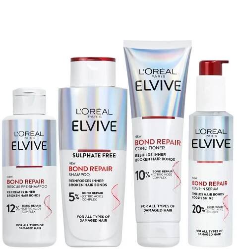 L'Oréal Paris Elvive Bond Repair Full Routine Bundle for Damaged Hair