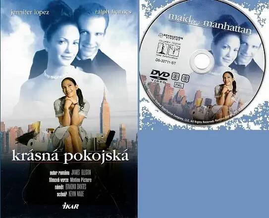 Krásná pokojská / Maid i Manhattan - James Ellison ( 1x kniha bazarová + DVD disk )