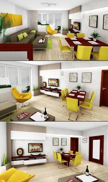 Návrhy interiérů Praha, Mladá Boleslav, 3D vizualizace interiéru