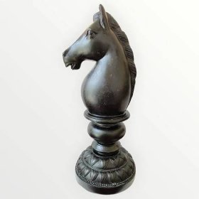Sada 3 velkých šachových figur, Retro šachové figury- král- dáma- kůň - Dům a zahrada