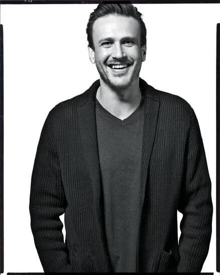 This image may contain Jason Segel Clothing Apparel Human Person Sweater and Cardigan