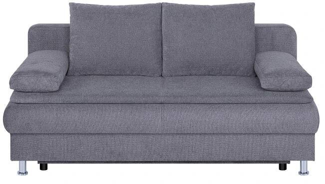 Rozkládací pohovka KEN, mocca, lůžko a úl.prostor - černá/barvy chromu, Design, textil/plast (200/92/90cm)