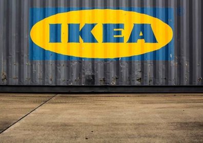 IKEA logo on wall