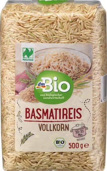 dmBio bio celozrnná rýže Basmati, 500 g
