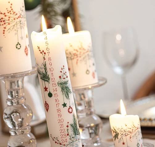 Adventní svíčka s čísly - ozdoby (L) | UNIPAR E-SHOP
