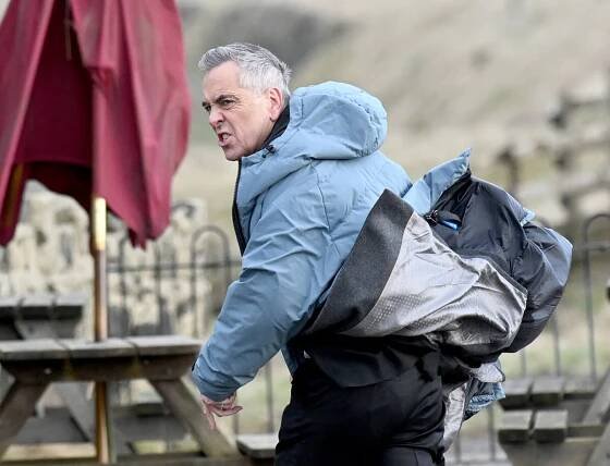 James Nesbitt In Coat Filming For Run Away