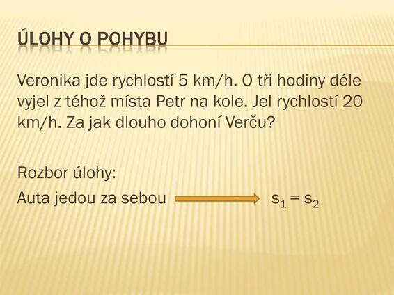 Ulohy O Pohybu Seznam Cz