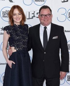 The actress with dad Jeff in 2015