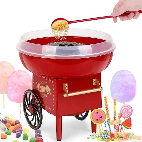 Cotton Candy Machine Kit, Mini Countertop Cotton * Homemade *, Vintage Portable * Maker For Birthday, Home, Party Gathe