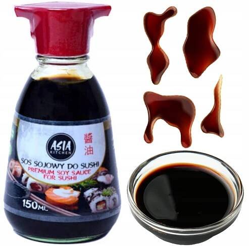 Sójová Omáčka Japonský dispenser na sushi Premium Soy Sauce 150 Ml ASIA KITCHEN