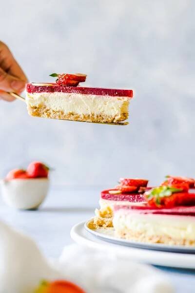 S vášní pro jídlo: Nepečený jahodový cheesecake