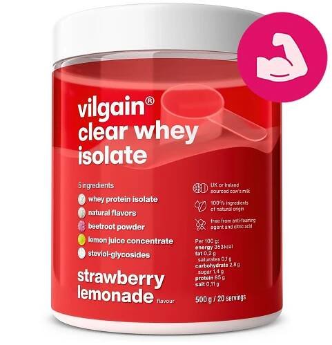 Vilgain Clear Whey Isolate Strawberry Lemonade protein | 500 g