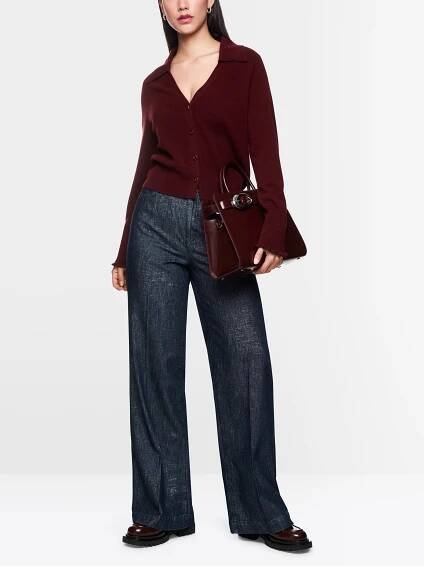 Weite Jeans WARRI mit Glitzer-Effekt