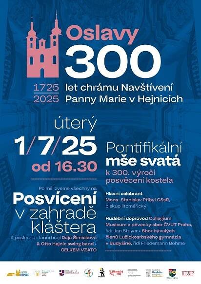 Posvícení – Hejnice – 1.7. 2025 v 16.30 hod. – Farnosti Hejnice, Raspenava a Nové Město pod Smrkem 
