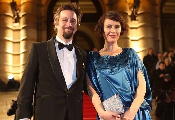 Z červeného koberce cen Český lev, Jan Dolanský a Lenka Vlasáková