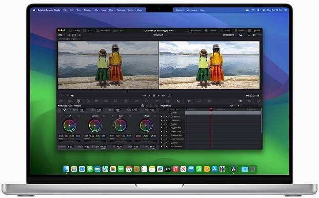 DaVinci Resolve Studio od Blackmagic na novém MacBooku Pro s čipem M3 Max