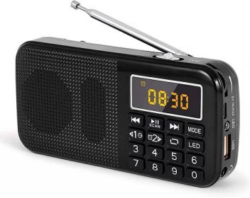 PRUNUS 3000mA J-725C Přenosné FM rádio, USB, micro SD, svítilna, mp3 - Přehrávače a multimédia