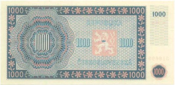 1000 Kčs 1945 rub