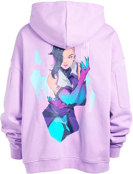 Sombra Anime Oversize Pullover Hoodie Rear