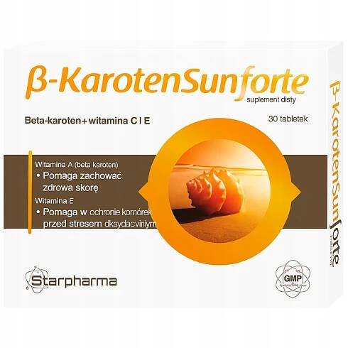 Beta Karoten opalovací vitamín Sun Forte 30 tablet Starpharma pro pokožku